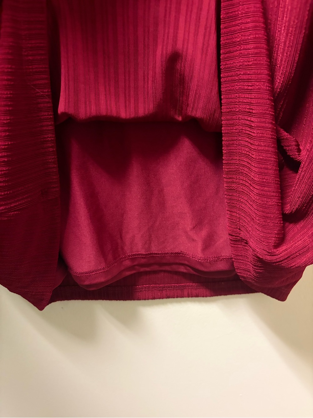 Revolve Superdown Marks Mini Dress Burgundy Draped Off-Shoulder Dress NWT Size L - Picture 6 of 7